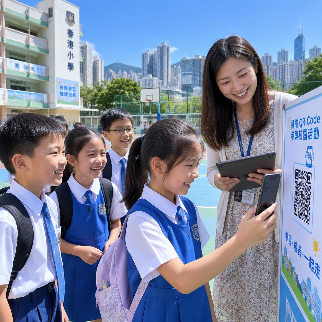 學生掃描 QR Code 點名